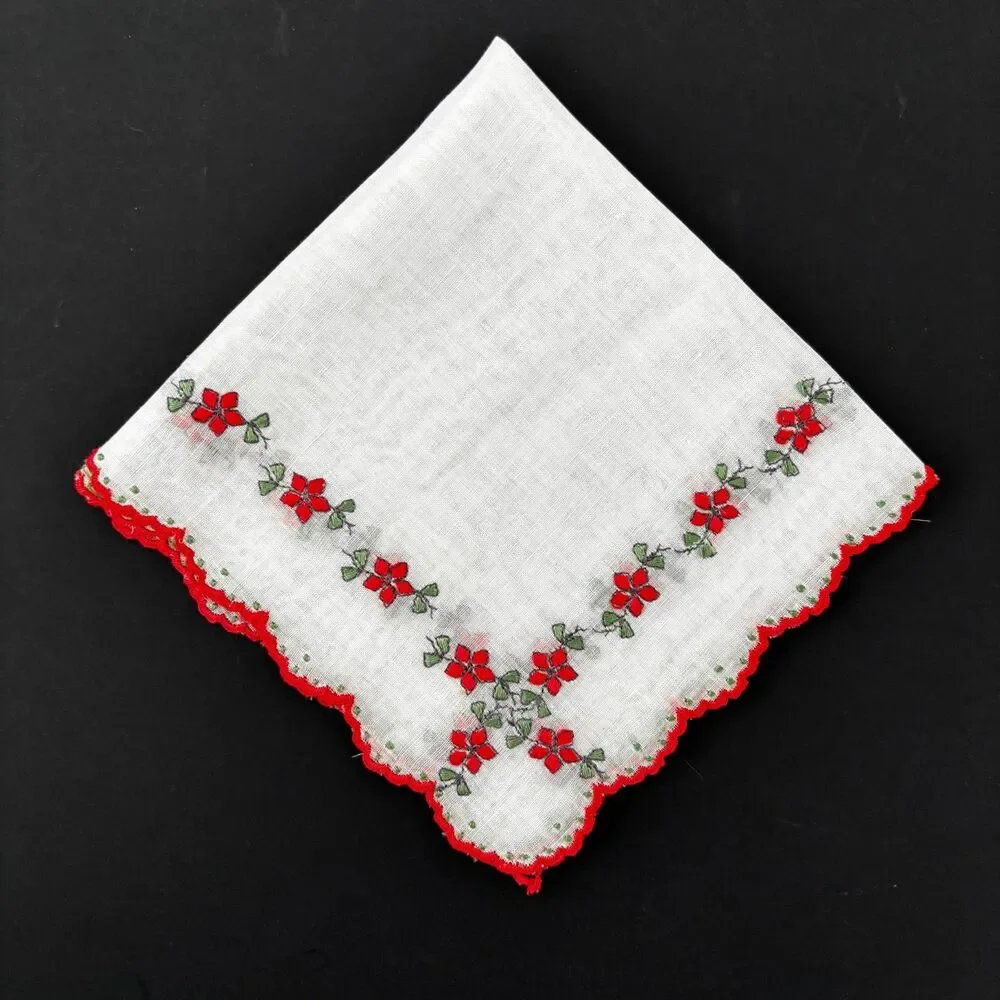 Heirloom Dainty Bridesmaid Handkerchief Wedding Cottage Vintage Feminine